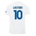 Tanie Strój piłkarski Inter Milan Lautaro Martinez #10 Koszulka Wyjazdowej 2023-24 Krótkie Rękawy